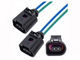 2-Pin Female Coolant Temperature Sensor Wiring Harness 1J0973702 for Audi, Seat, Skoda, VW